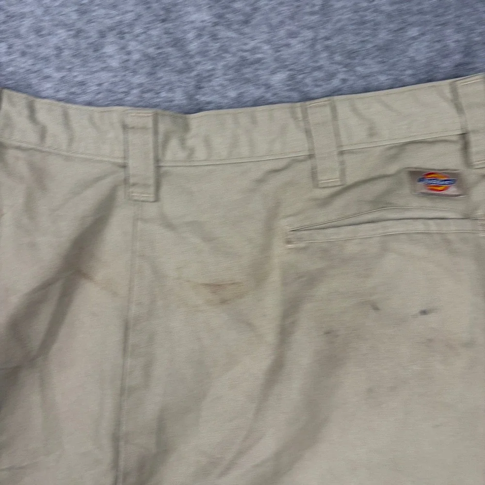 Dickies Work‎ Shorts Mens 40 Tan Khaki Distressed Utility Twill Outdoor Workwear